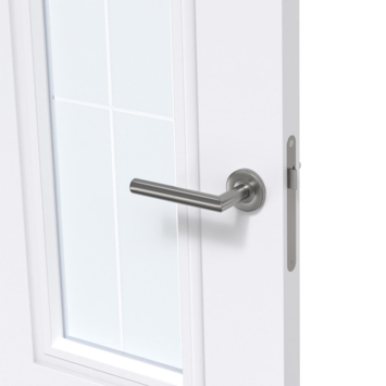 Arne & Bodil binnendeur ABT321 mat glas 8 vlaks met blanke rand - extra wit afgelakt