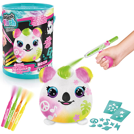 Airbrush Plush Neon Squishpals malebøtte