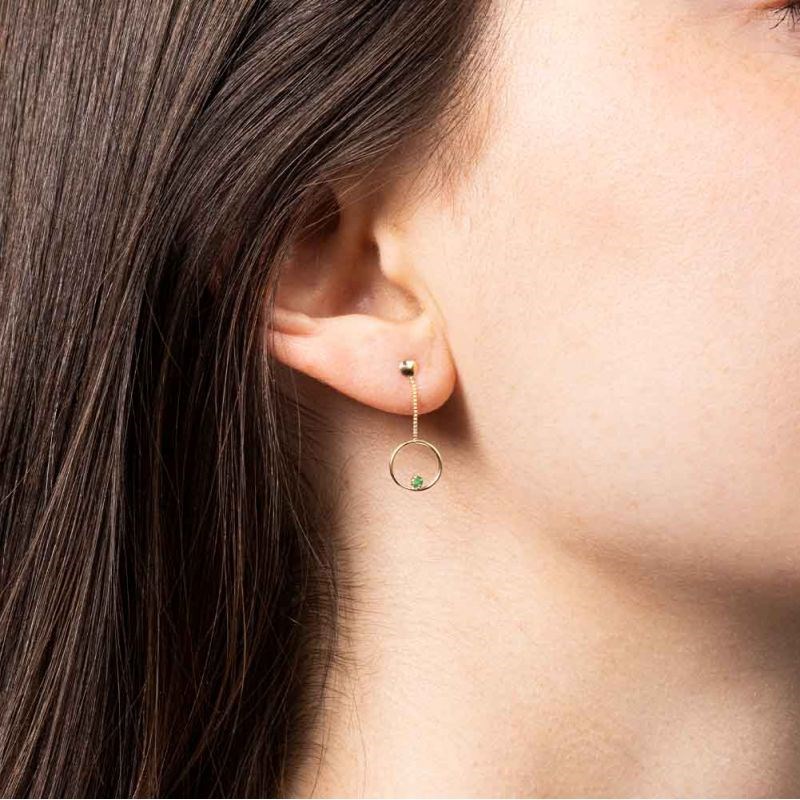 Boucles d'oreilles Or jaune  et pierres