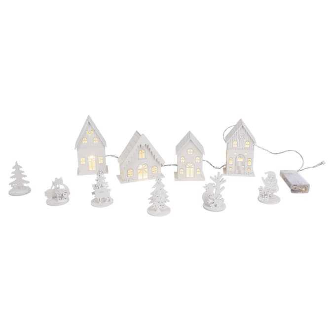 Weihnachtsdorf mit LED - 1 Stück