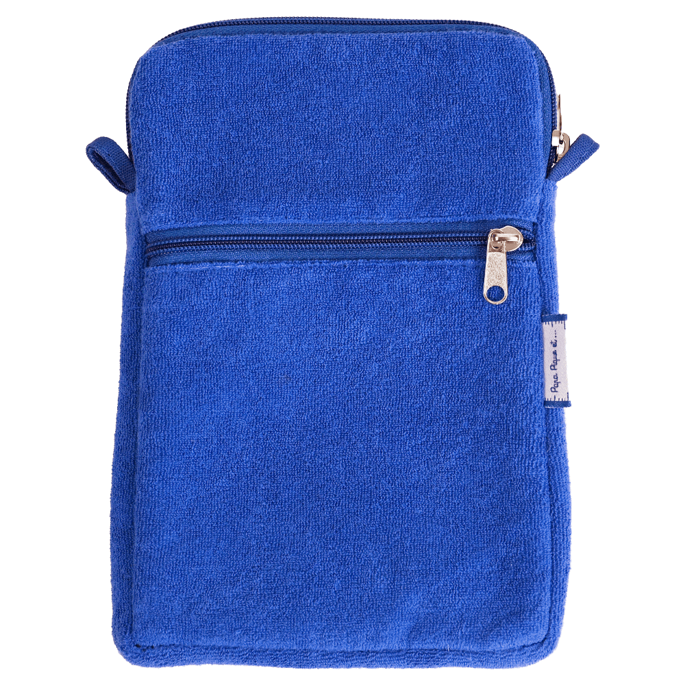Pochette Téléphone Matelassée Eponge Bleu Navy