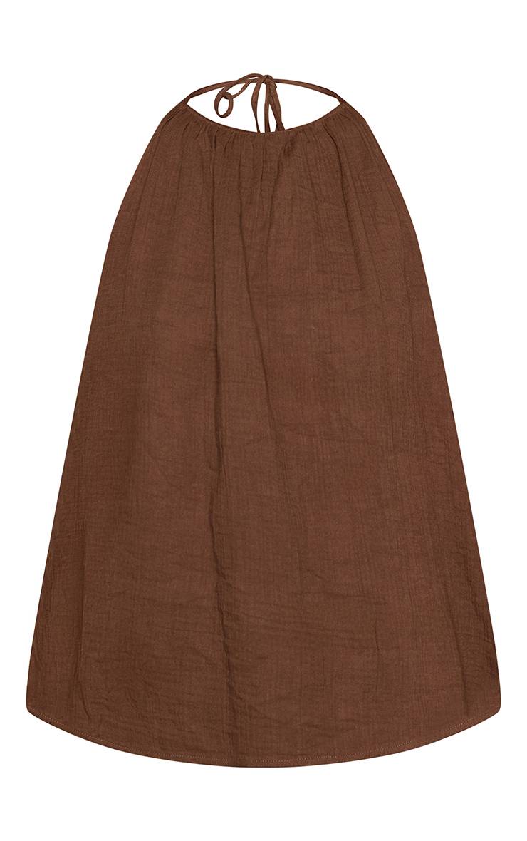 Kaki Haut Ample Texturé Effet Lin Ensemble Coordonné Tall