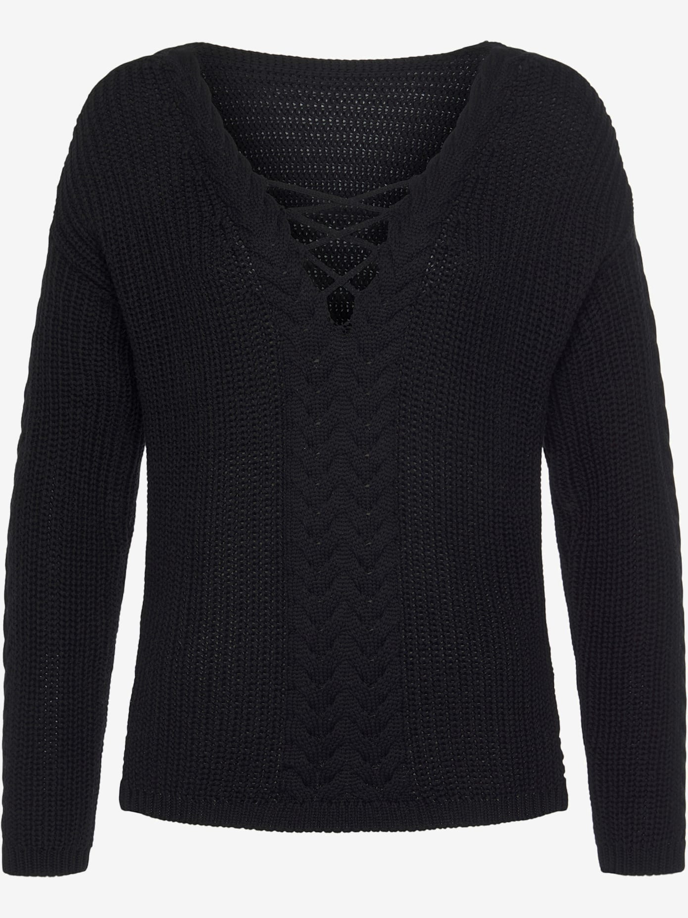 Pull en tricot, laçage