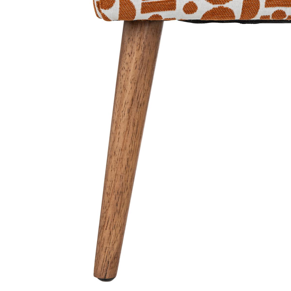 TABOURET D APPOINT CHIARA CHENILLE JACQUARD OCRE