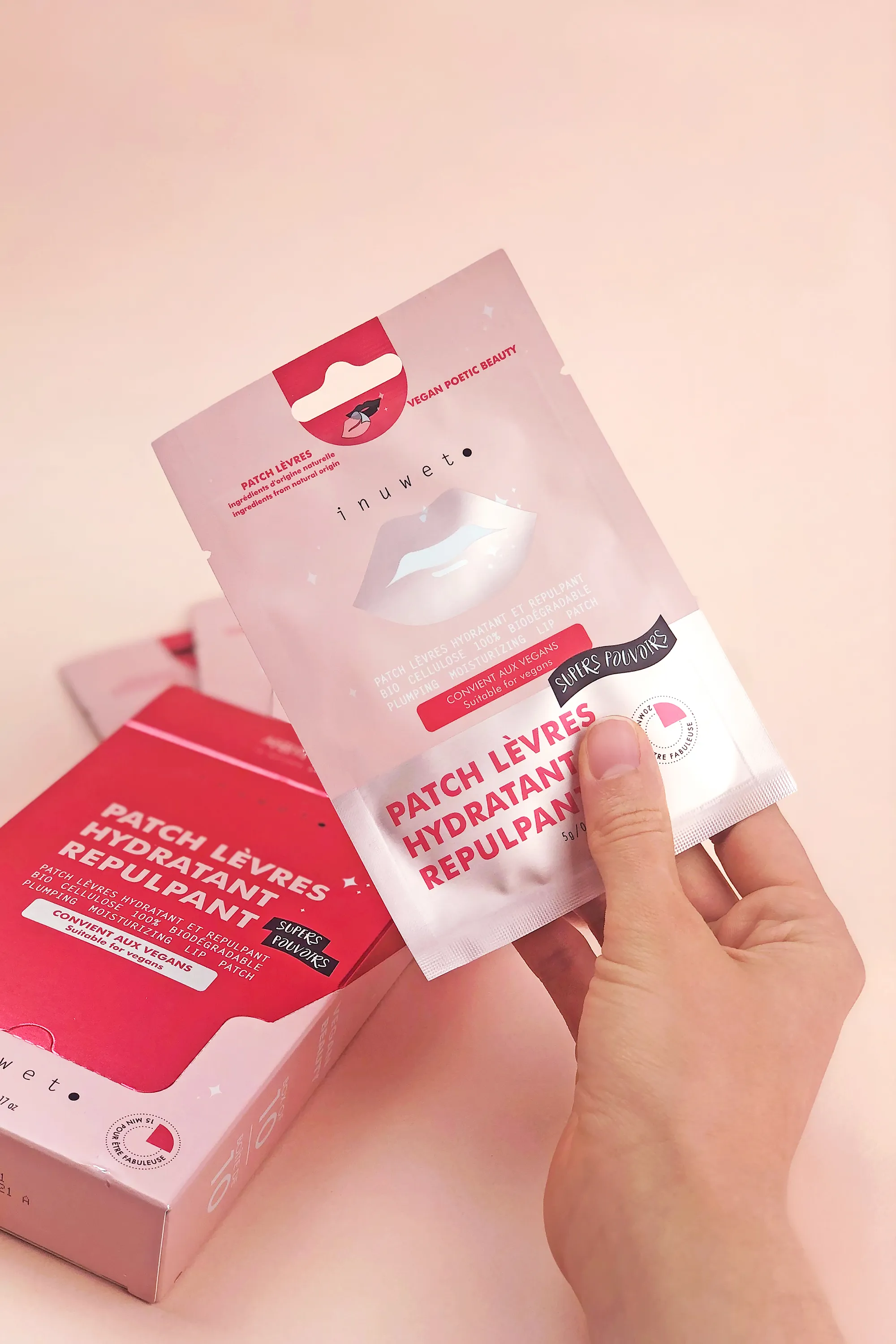 Inuwet (In Unicorn We Trust) Patch lèvres hydratant & repulpant en bio-cellulose-5 g