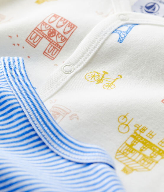 Lot de 2 combicourts Paris bébé en coton