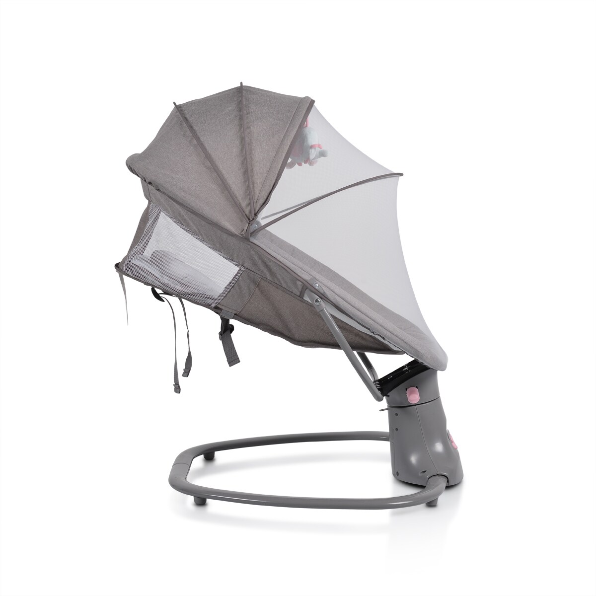 Moni Babywippe Axel 3 in 1 Schaukelfunktion Stubenwagen, Fernbedienung, Melodien pink