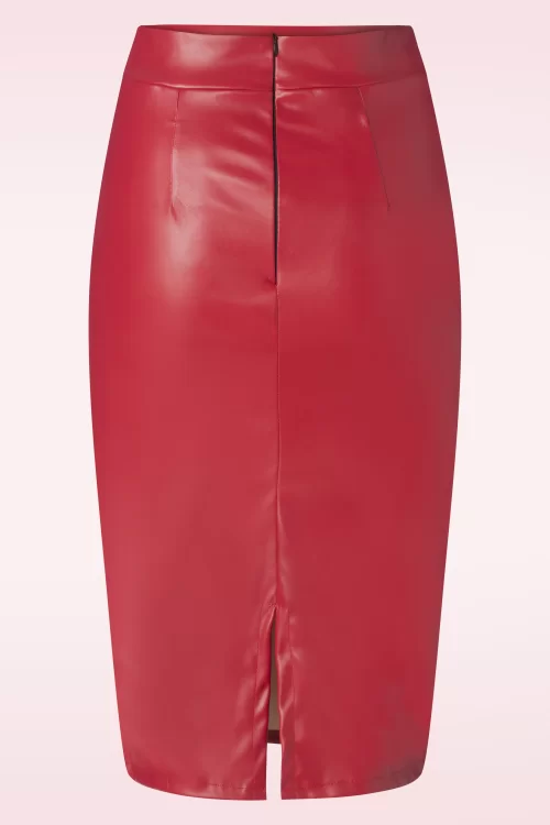 Vintage Chic for Topvintage Lena pencil rok in rood
