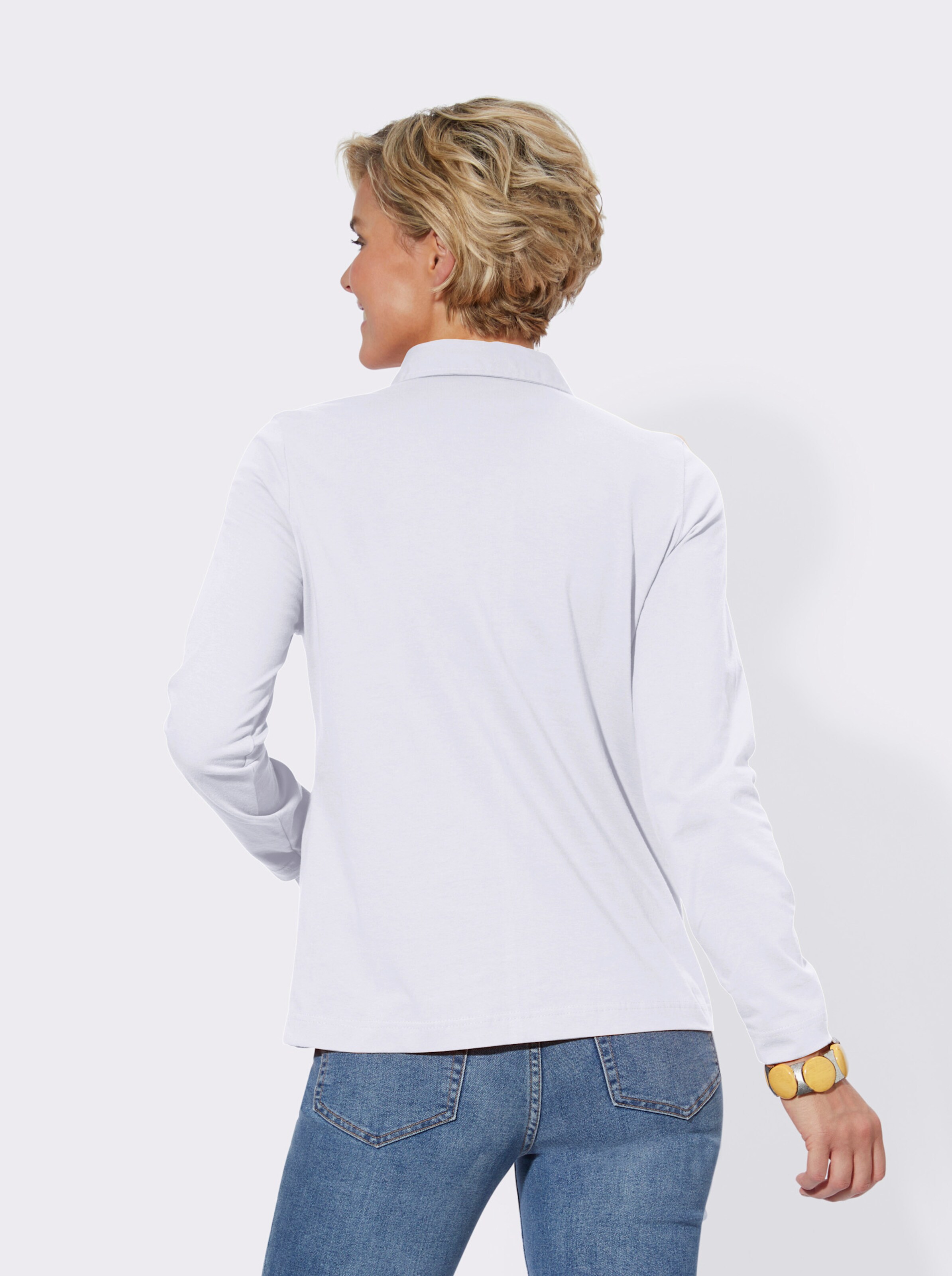 Langarm-Poloshirt