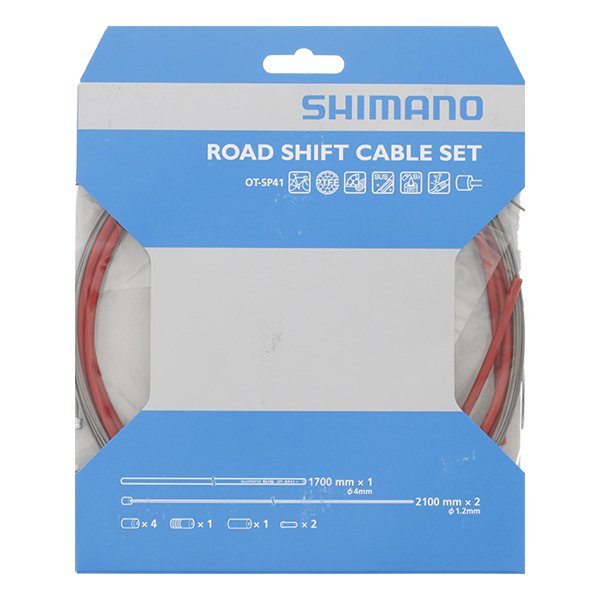 Shimano Gearkabel sæt teflon rød