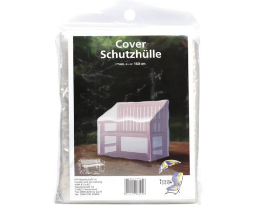 Beschermhoes voor 2-zitsbank 160x75x78 cm transparant