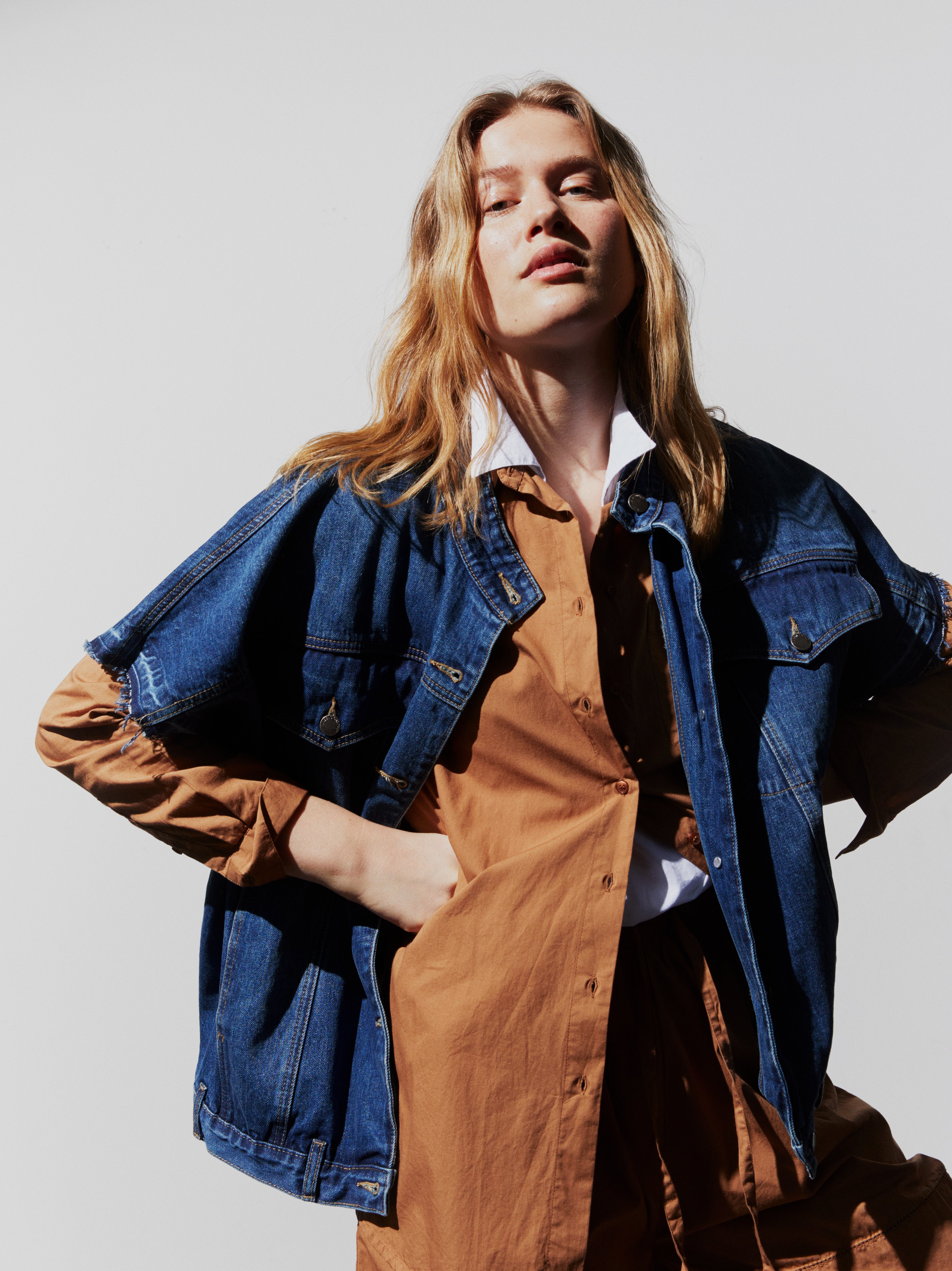 Rabens Saloner  Mir denimvest - Washed Indigo
