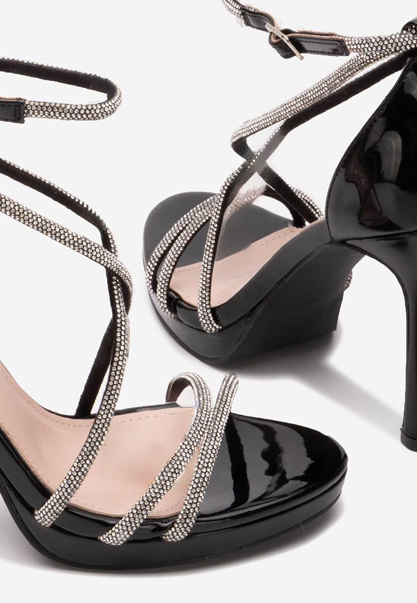 Sandales élégantes à talon noires Vergie