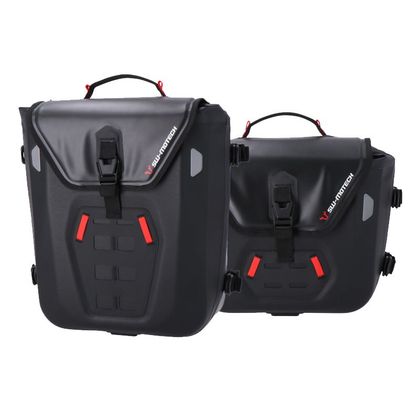 Sacoches cavalières SW-MOTECH SysBag WP S/M (12-16 litres/17-23 litres) complet avec support - Noir
