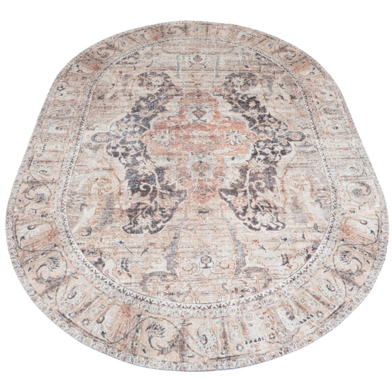 Vloerkleed Mahal Beige – Ovaal 160 x 230 cm