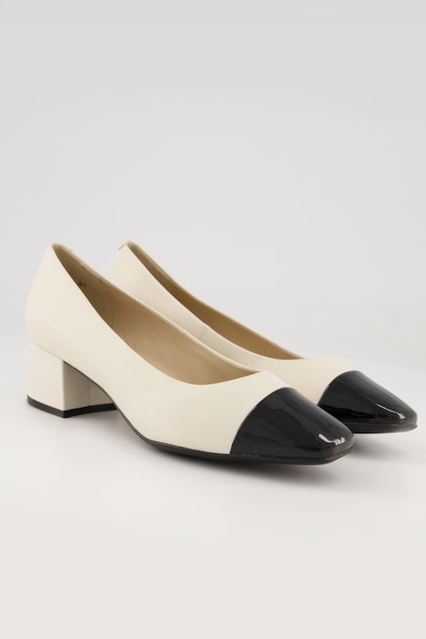 Caprice Leder-Pumps, farbige Spitze, Komfortweite