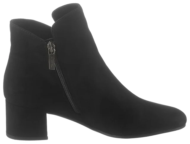 Tamaris Stiefelette  , Blockabsatz, Ankleboots, Abendschuh in veganer Verarbeitung