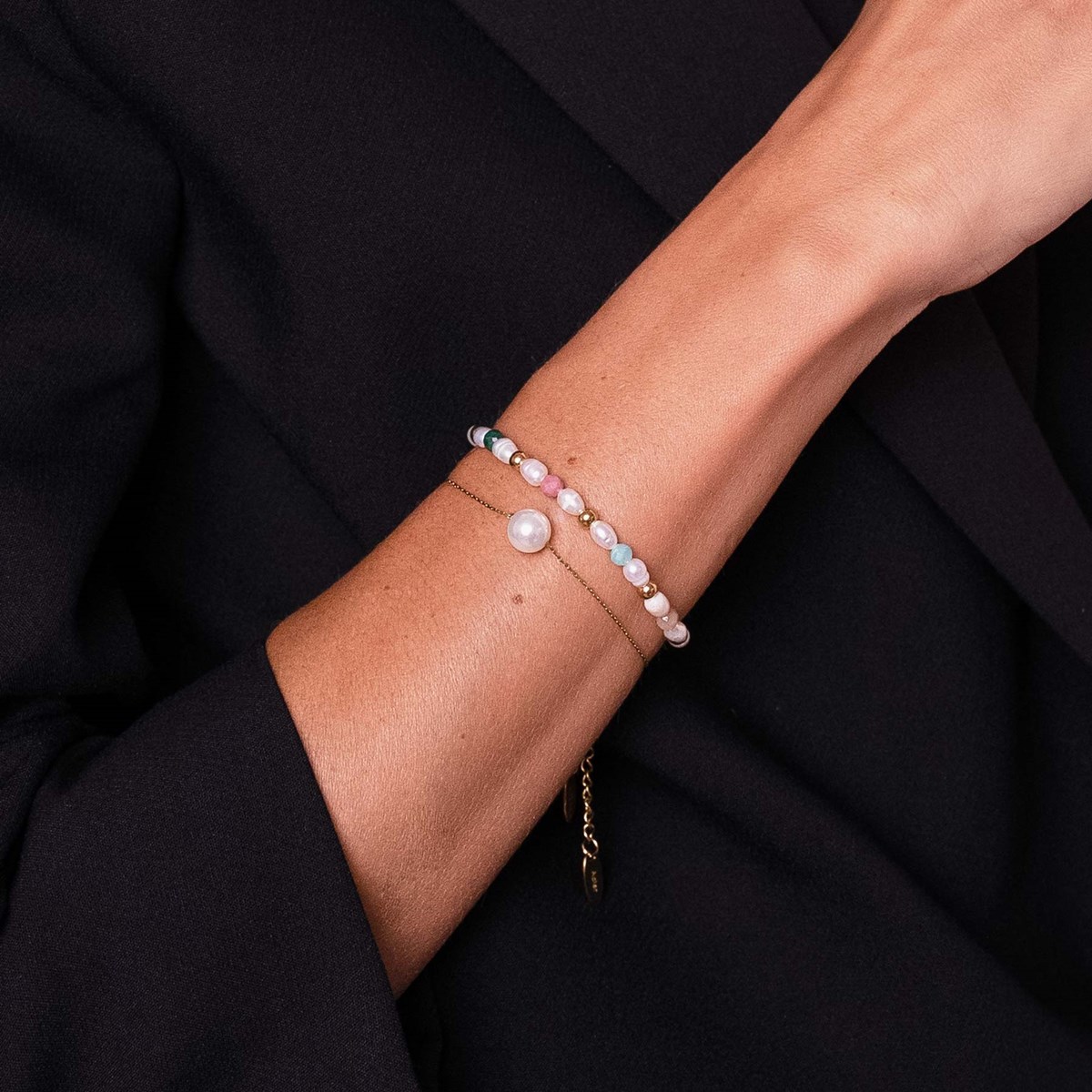 Bracelet Perle Nacre dorér or