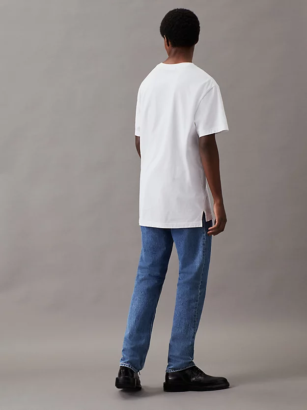 Camiseta longa de algodão com modelagem relaxada