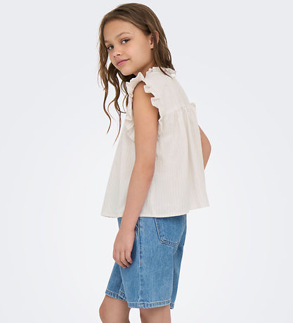 Kids Only T-Shirt - KogDaimi - Federgrau/White