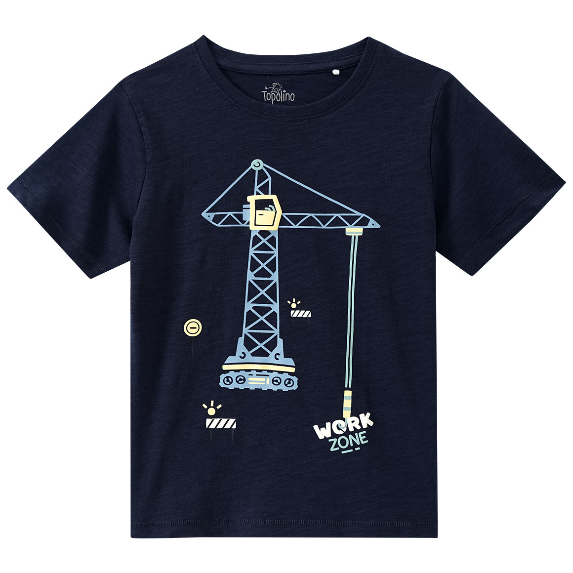 Topolino Jungen T-Shirt mit Baustellen-Print dunkelblau
