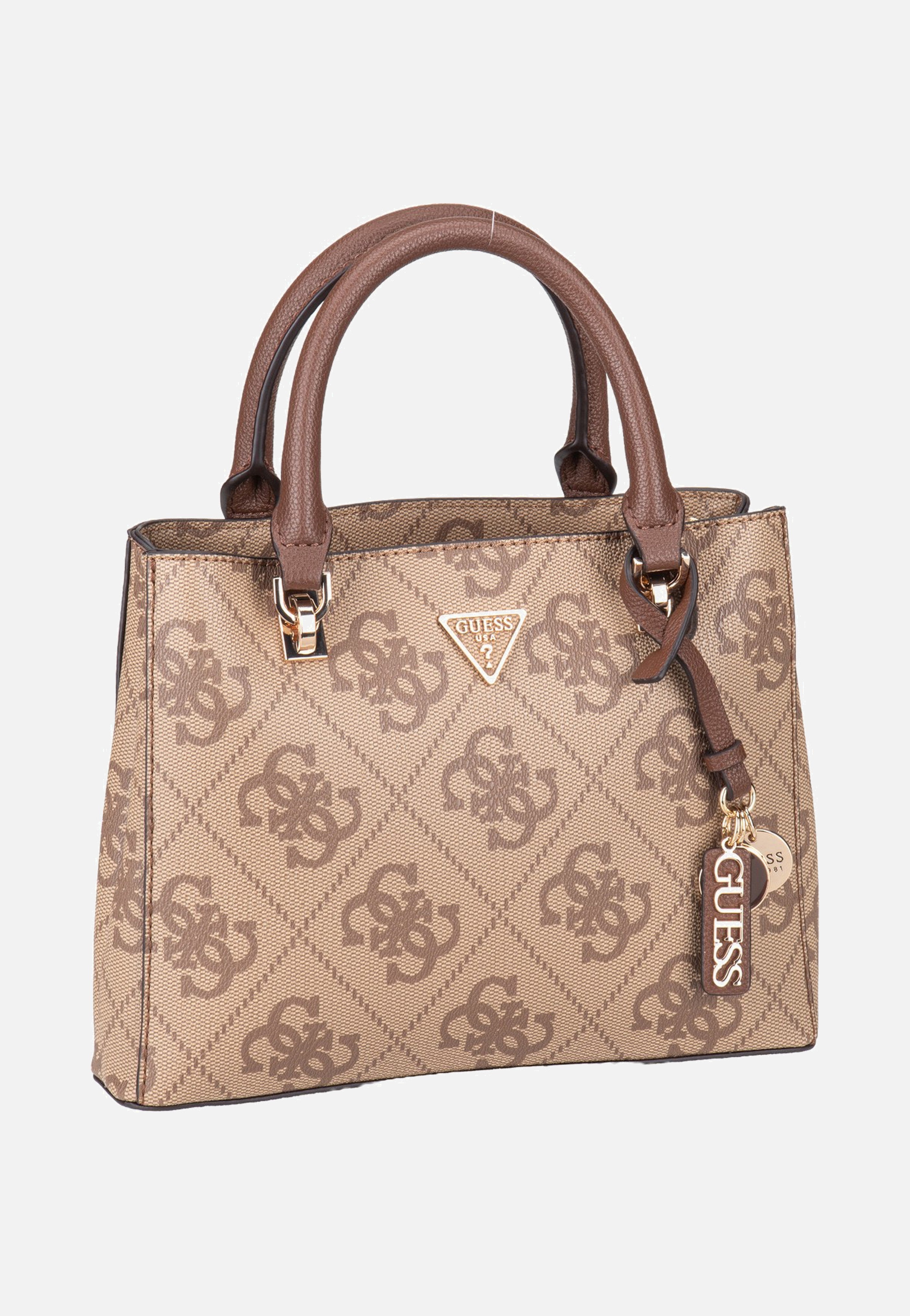Noelle II Sml Multi Comp Latte Logo/Brown - Satchel