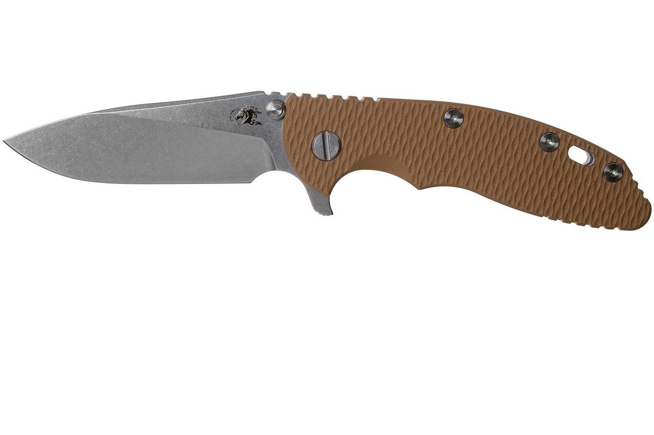 Rick Hinderer XM18 3,5” 20CV Slicer, Coyote G10 zakmes