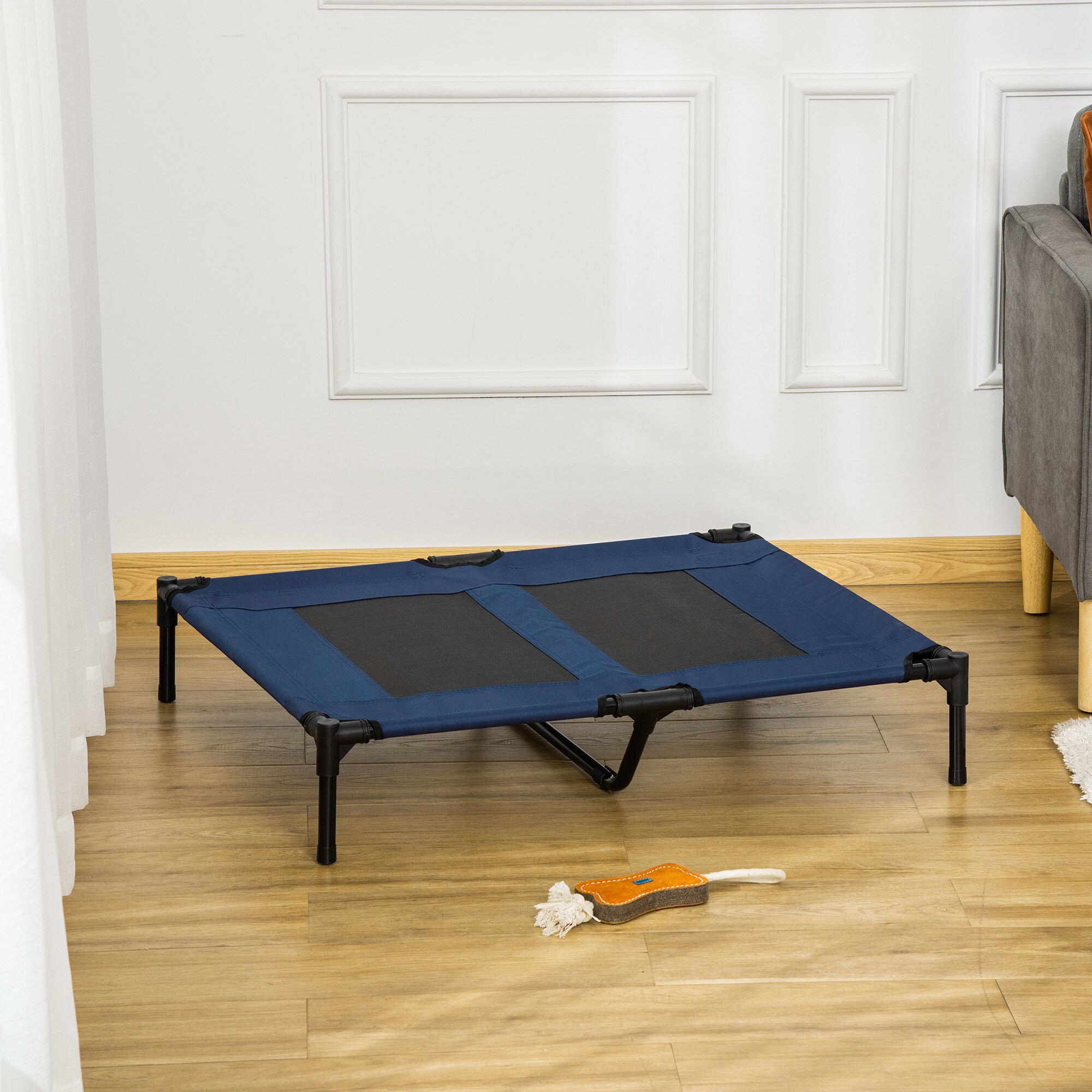 PawHut Hundeliege mit atmungsaktiven Bezug blau 92 x 76 x 18 cm (LxBxH)