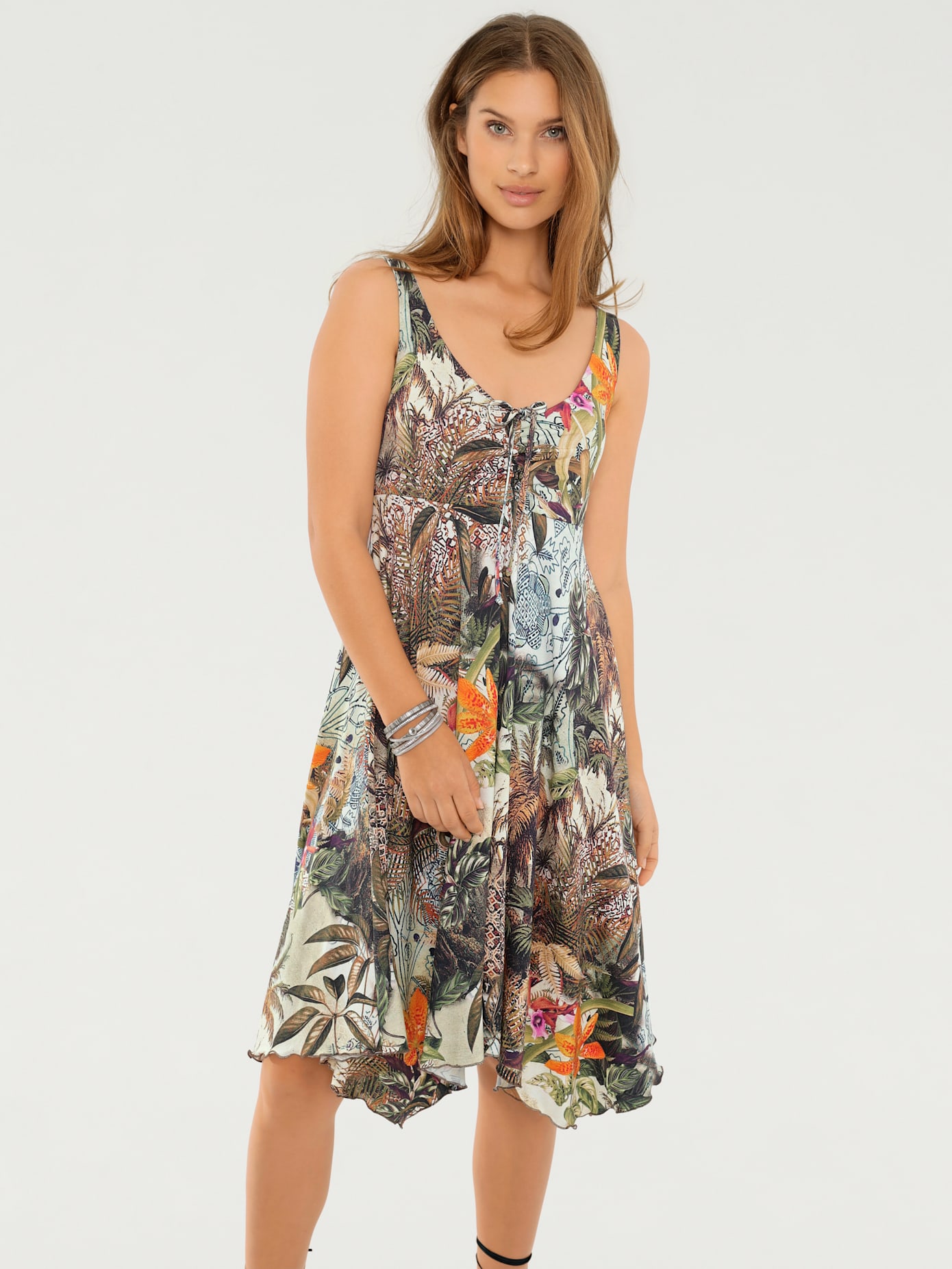 Robe imprimée imprimé estival exotique