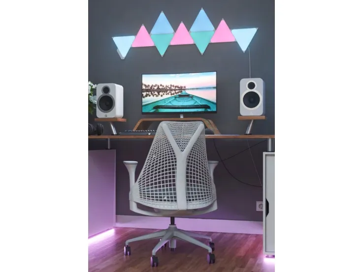 Nanoleaf Shapes Smarter Kit - Trådløst belysningssæt - LED x 9 - 1.7 W - 16 millioner farver - 1200-6500 K - triangel