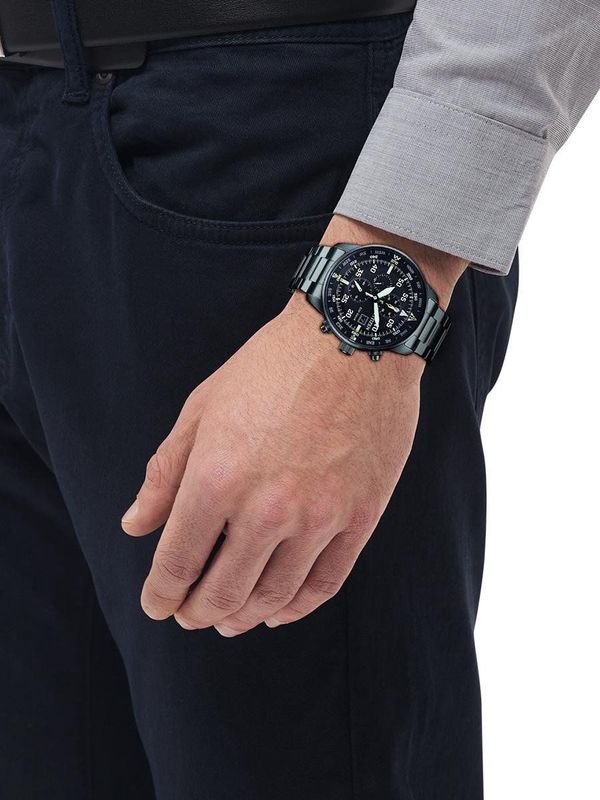 Citizen - B612 Chronograaf Horloge - Zwart - Eco-Drive