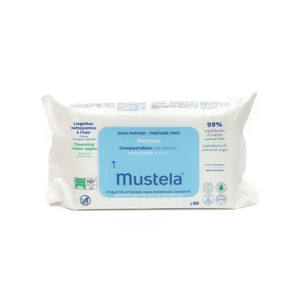 Mustela Bebé Toalhetes de Limpeza Sem Perfume 60 Unidades