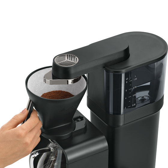 epour®|Filterkaffeemaschine Schwarz-Chrom