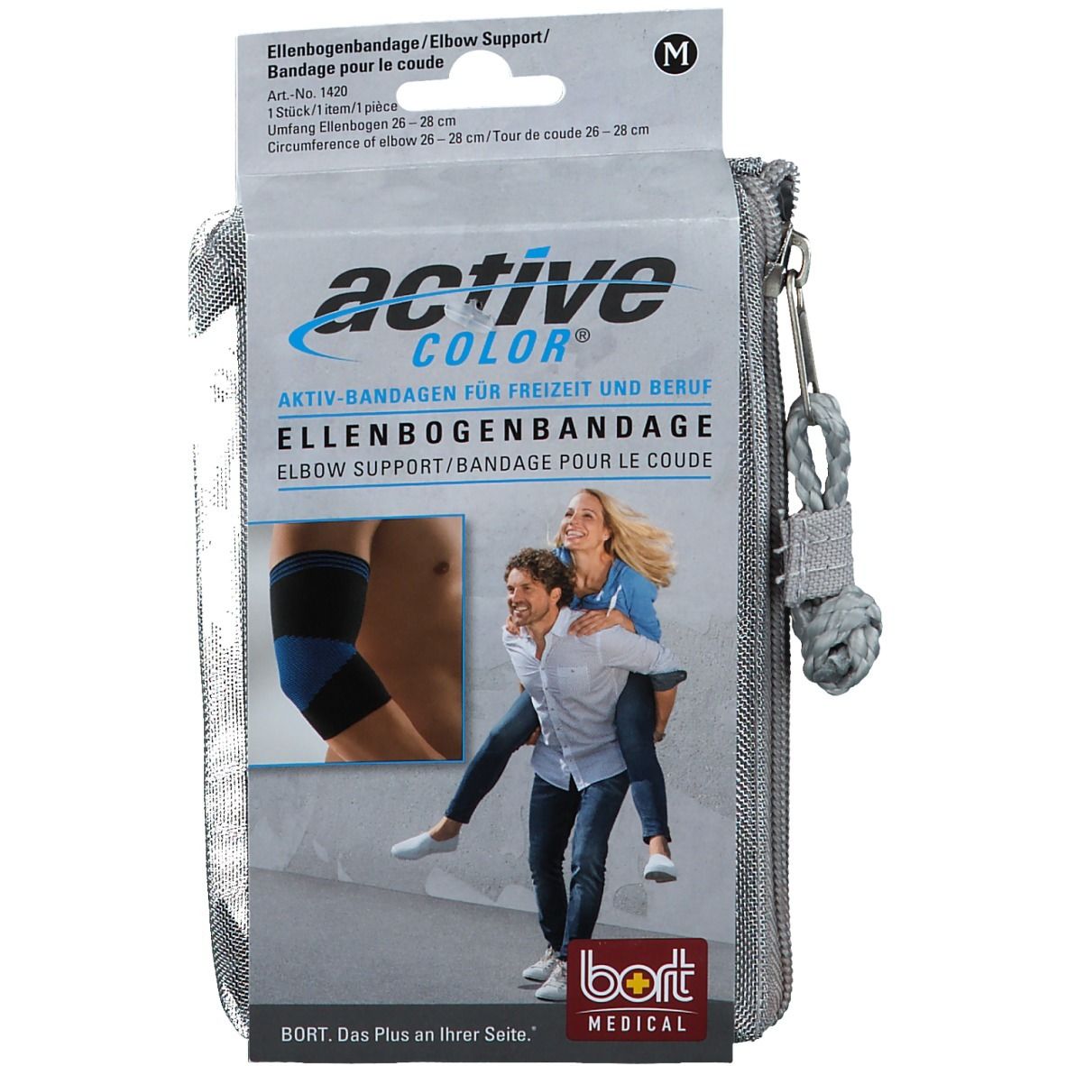 BORT ActiveColor® Ellenbogenbandage Gr. M schwarz