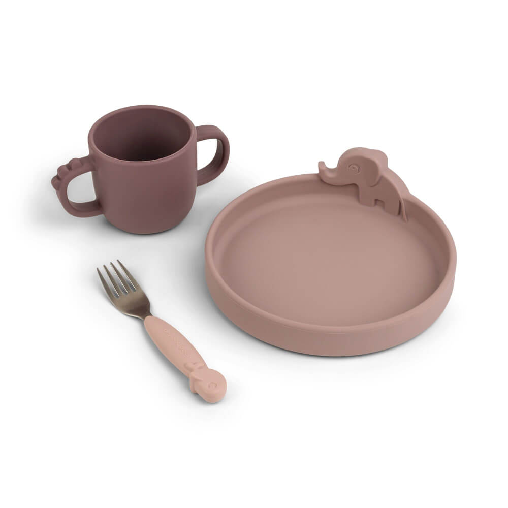 Peekaboo Geschirr-Set Deer friends Rosa
