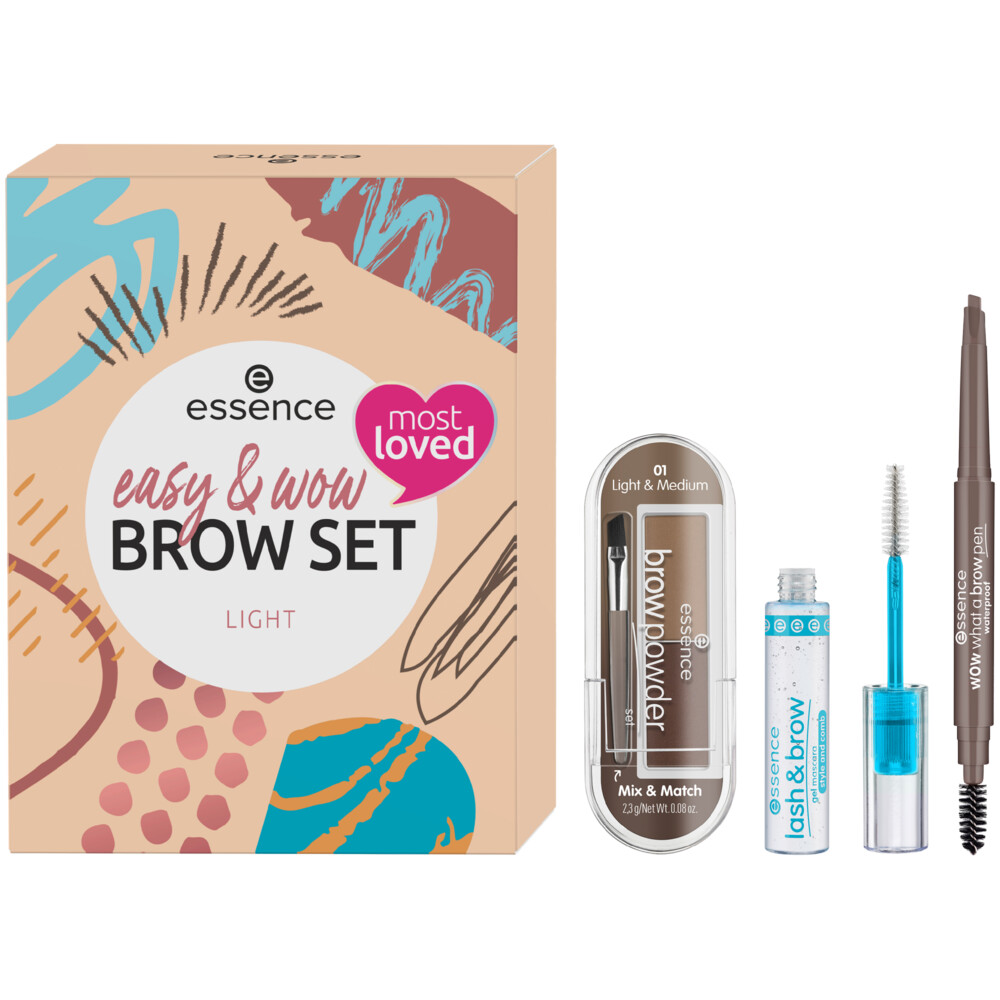 essence Easy & WOW Brow SetLight3 stuks