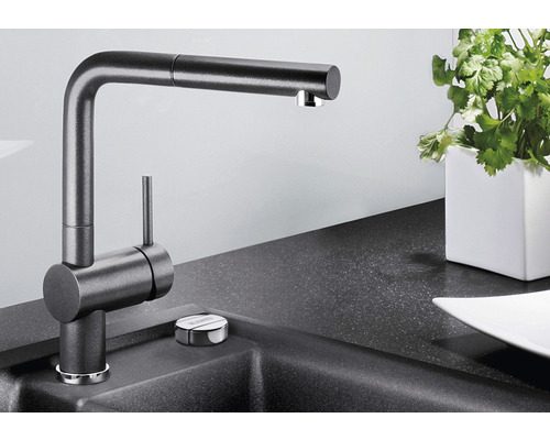 Blanco keukenkraan LINUS-S vulkanisch grijs mat 526958