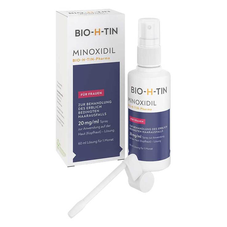 Minoxidil BIO-H-TIN-Pharma 20 mg/ml Spray für Frauen, 60 ml