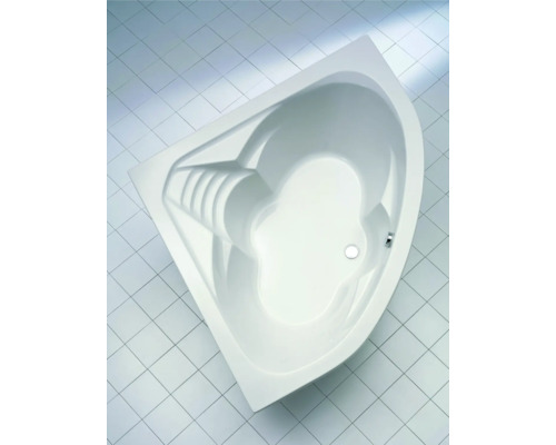 OTTOFOND Victoria bad, 140 x 140 cm, glanzend wit, glad, 913001