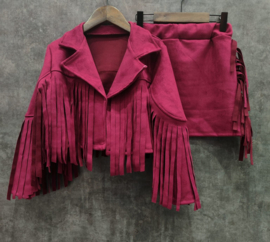 Western fringe set - bordeaux