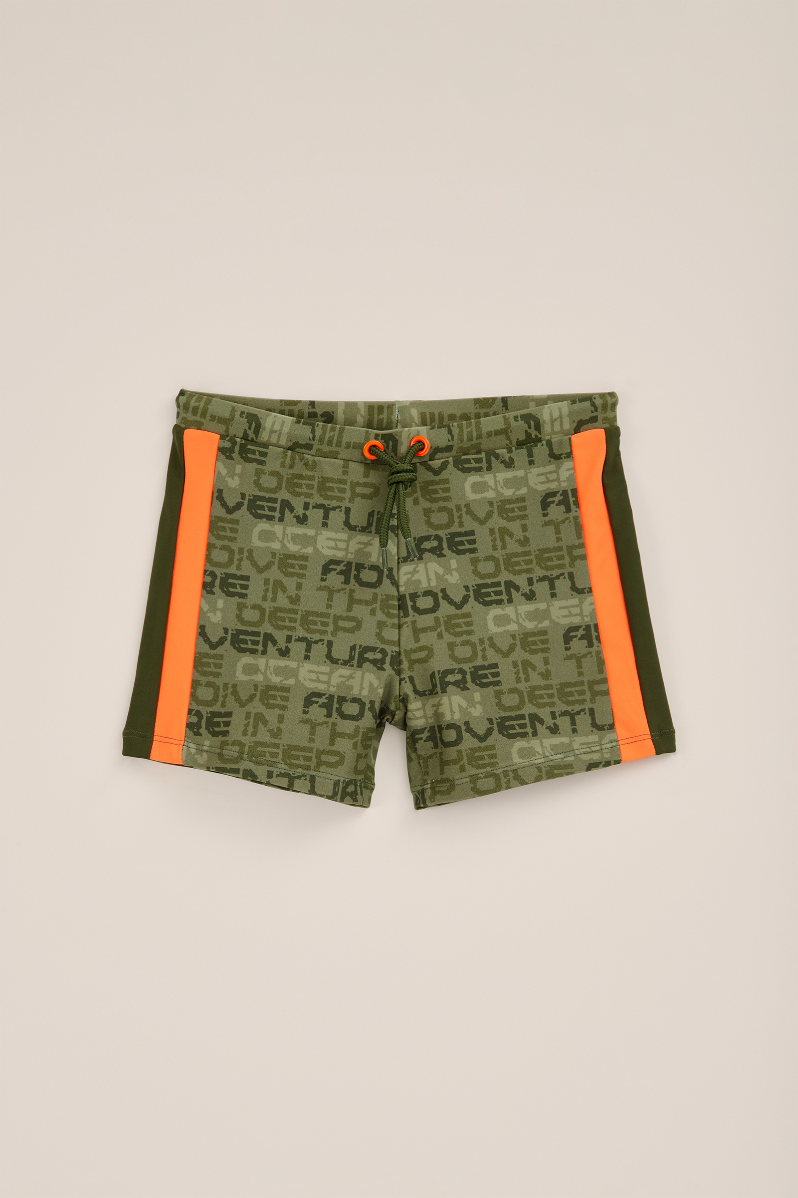 Jongens zwemtrunk met dessin WE Fashion Olijfgroen