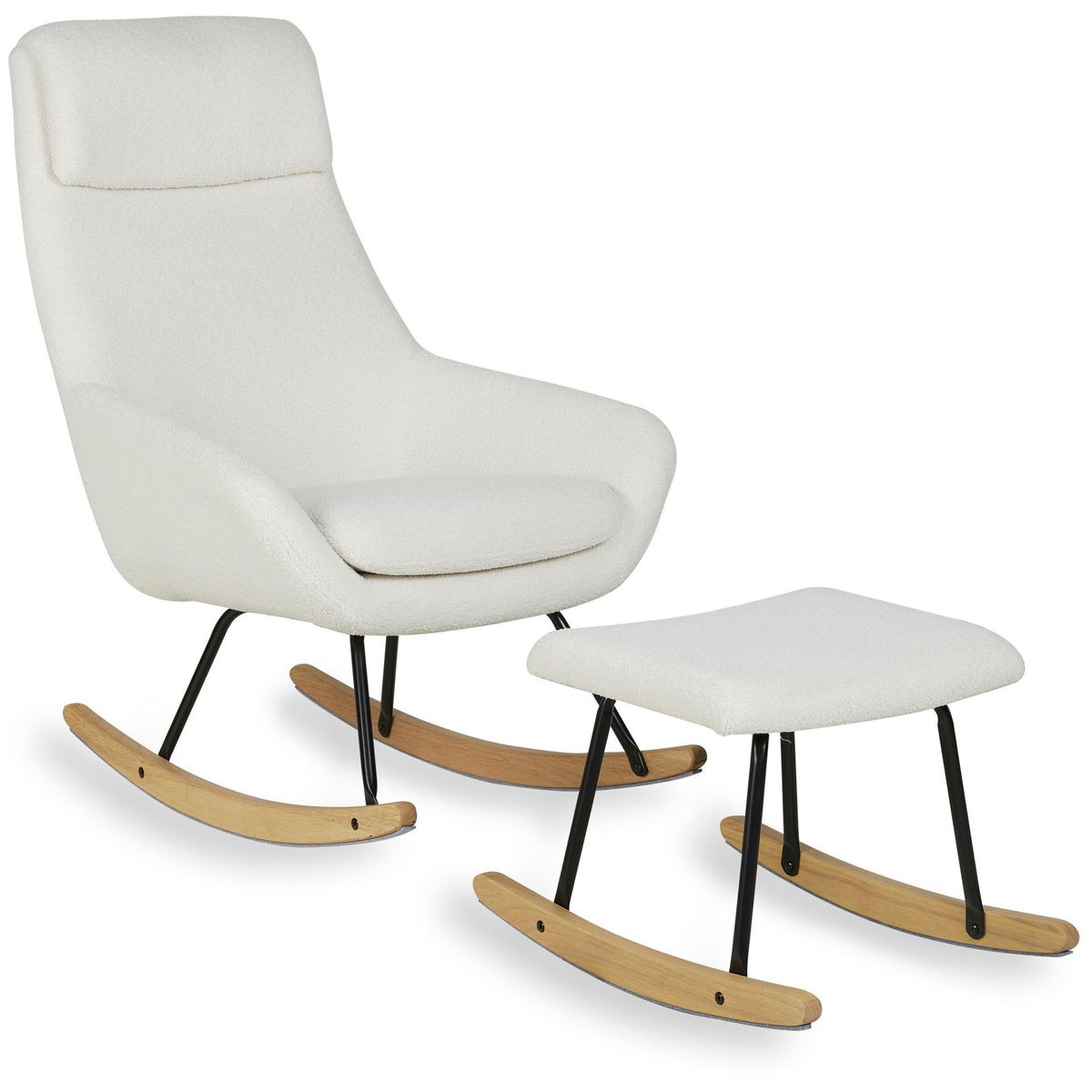 QuaxQuax   Hocker für Schaukelstuhl Basic und Nordic sheep cream