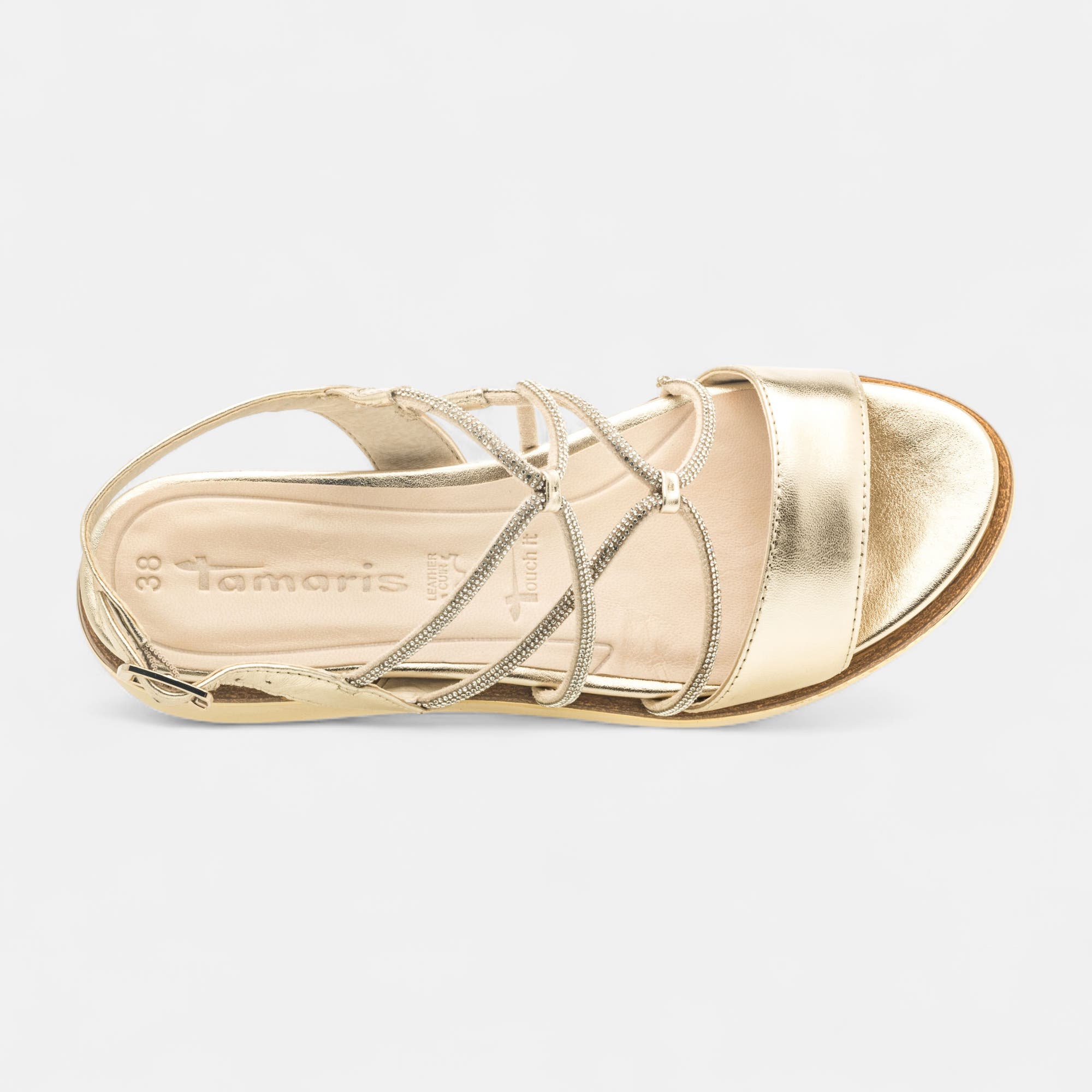 Sandales Femme en cuir or