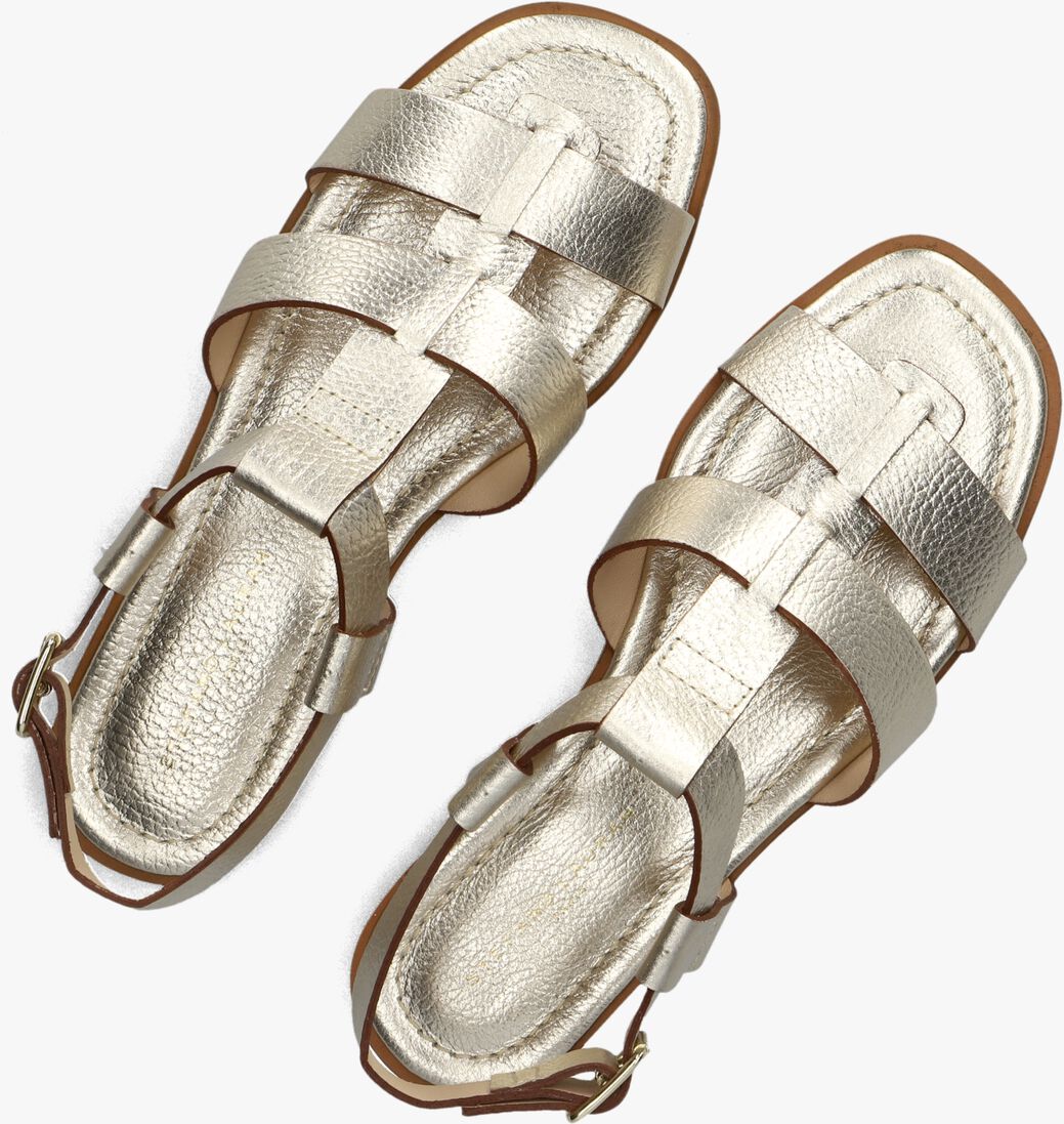 gouden stefano lauran platte sandalen 24200