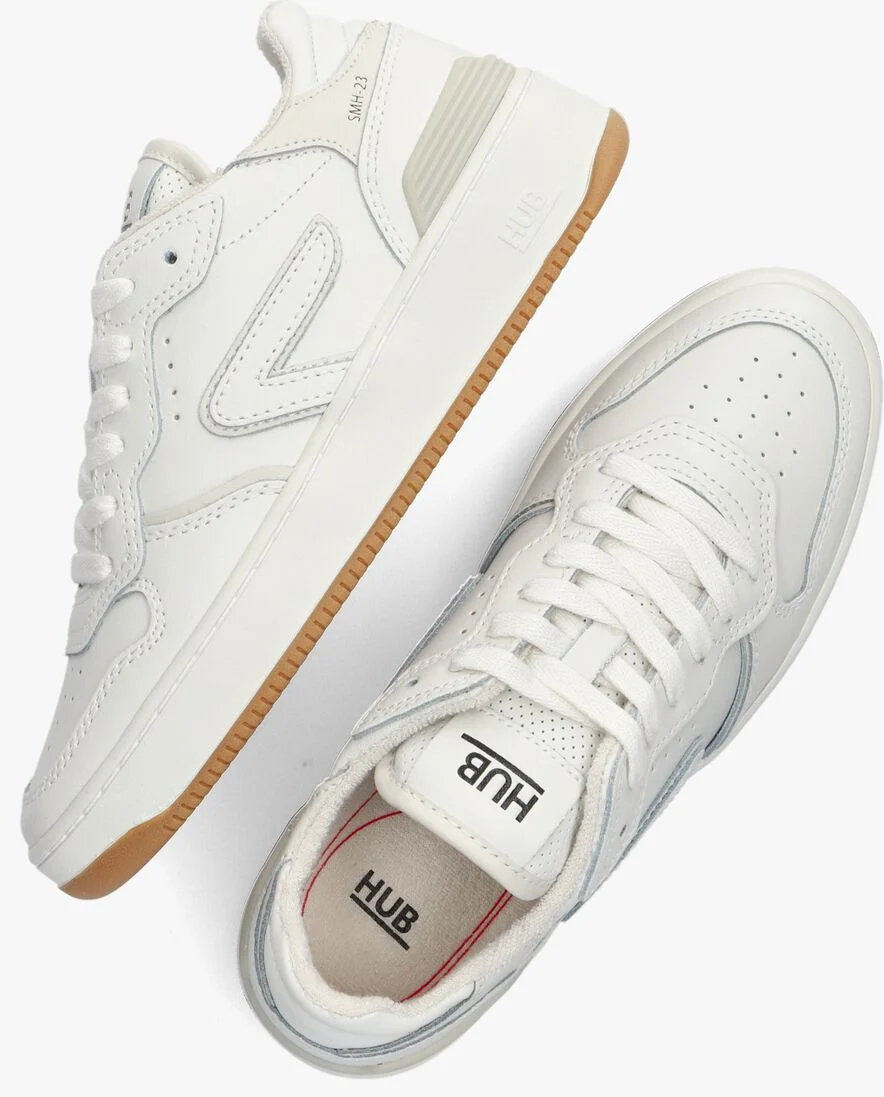 HUB witte hub lage sneakers smash