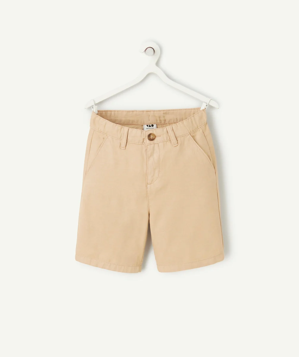 bermuda chino garçon en viscose responsable beige