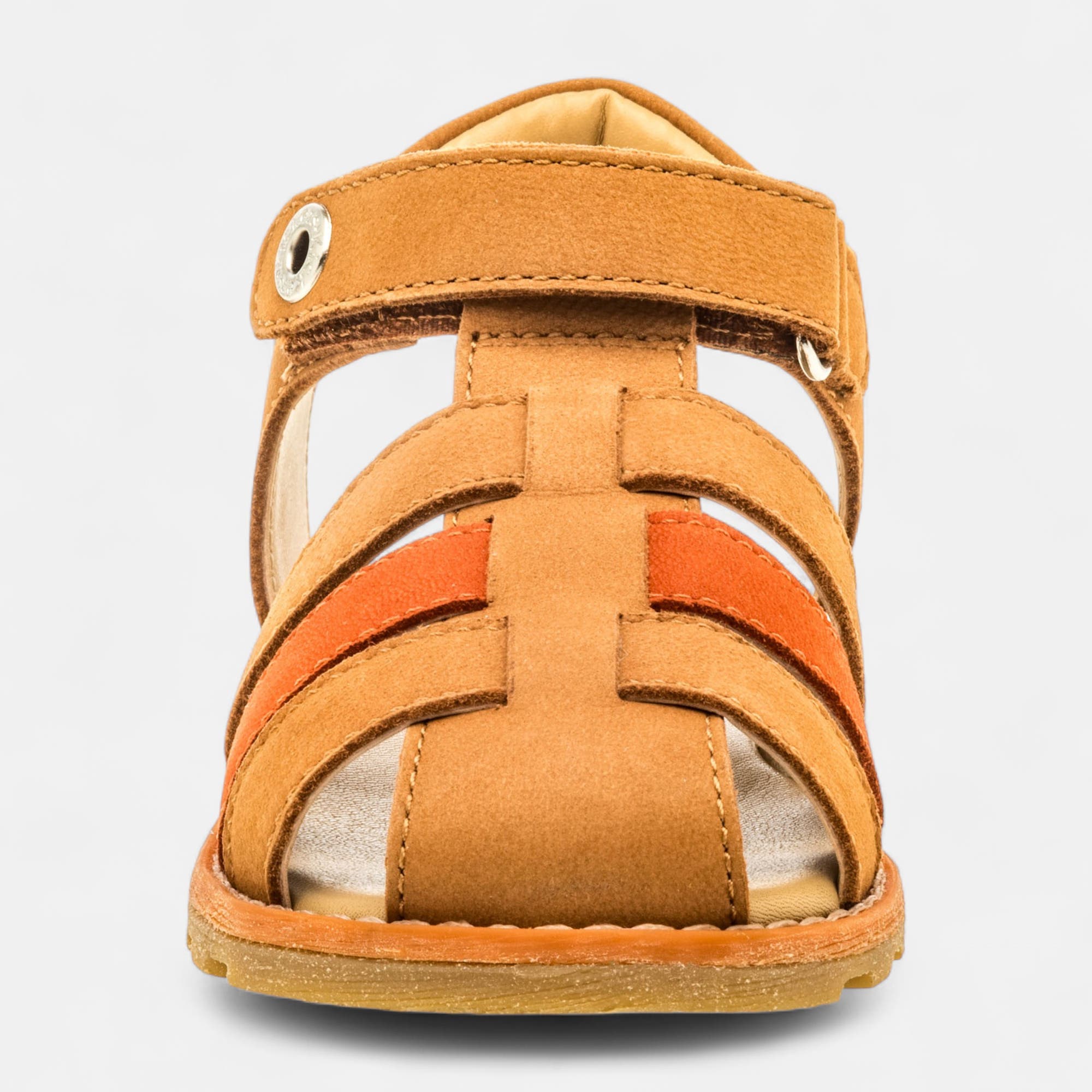 Sandales Garçon en cuir cognac