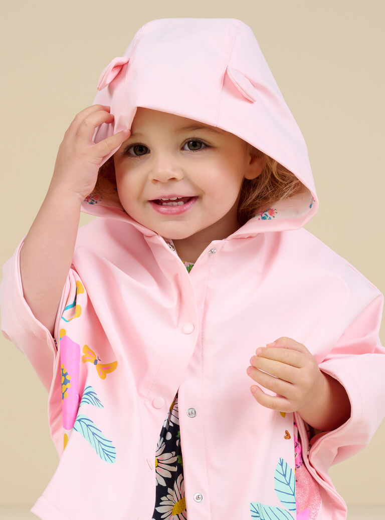 Cape rose poudré bébé fille