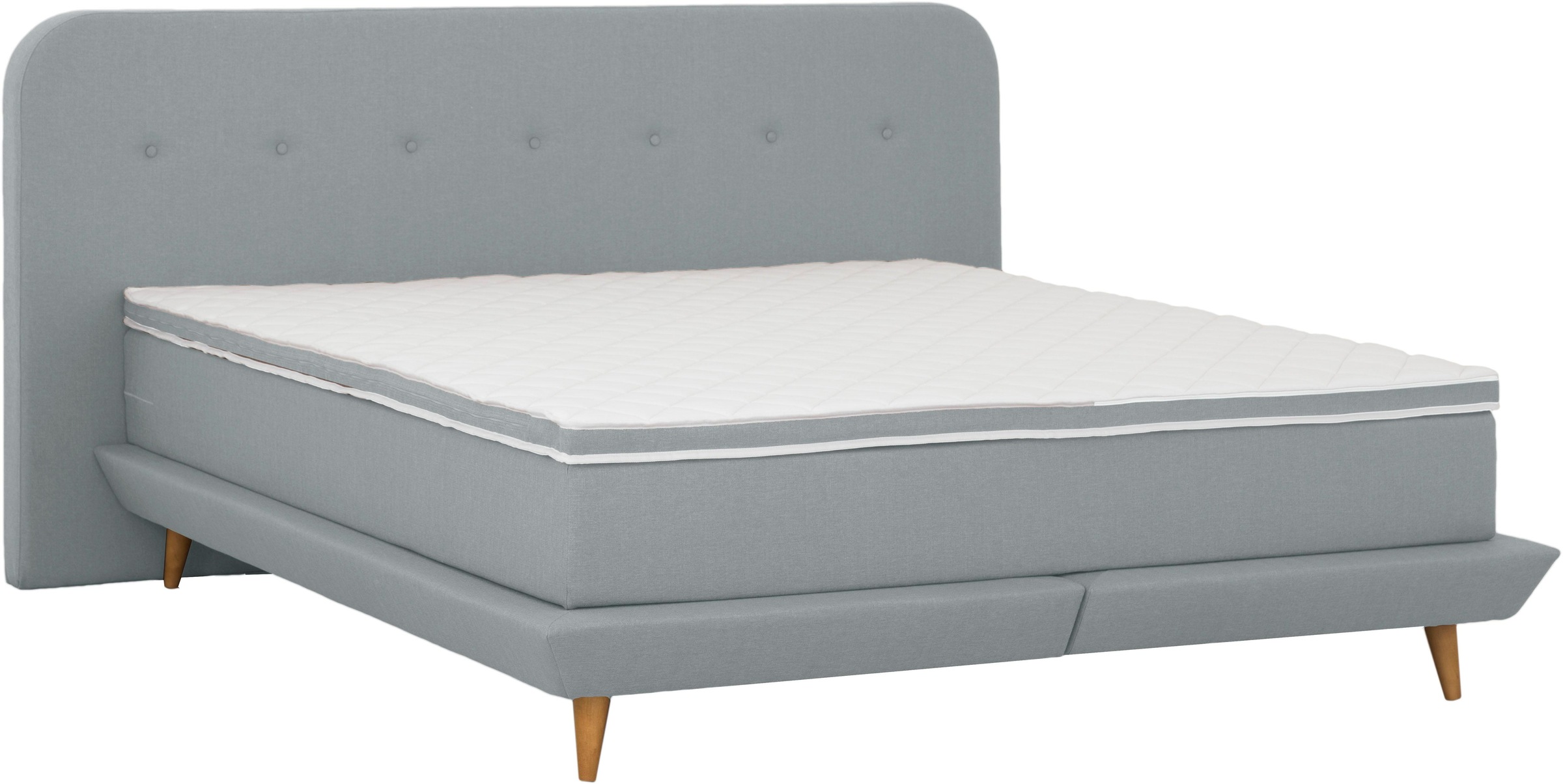andas Boxspringbett »Premium« Steppung mit Knopfheftung, inkl. Topper