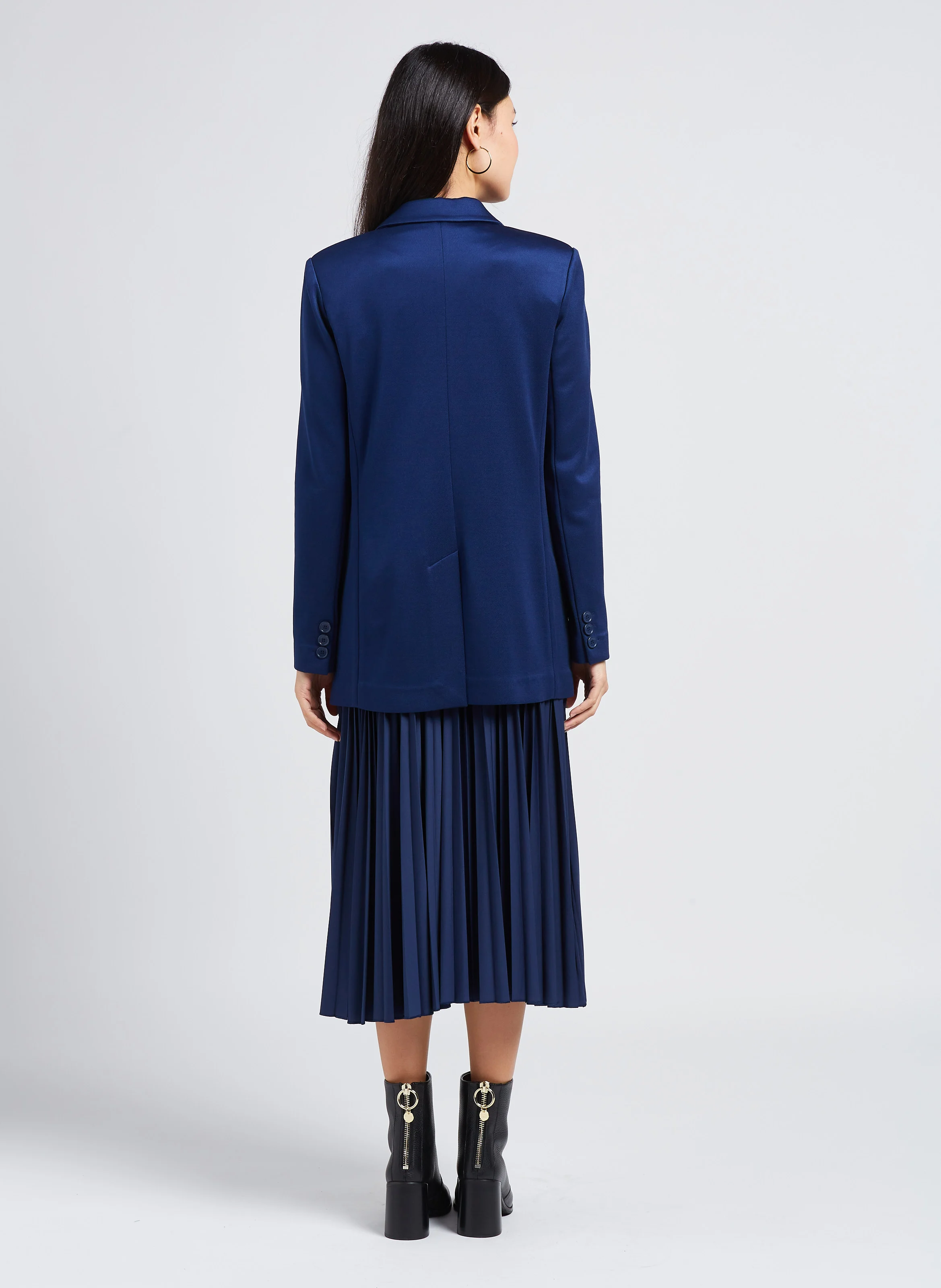 CREDERE - Blazer en sergé de jersey| Bleu